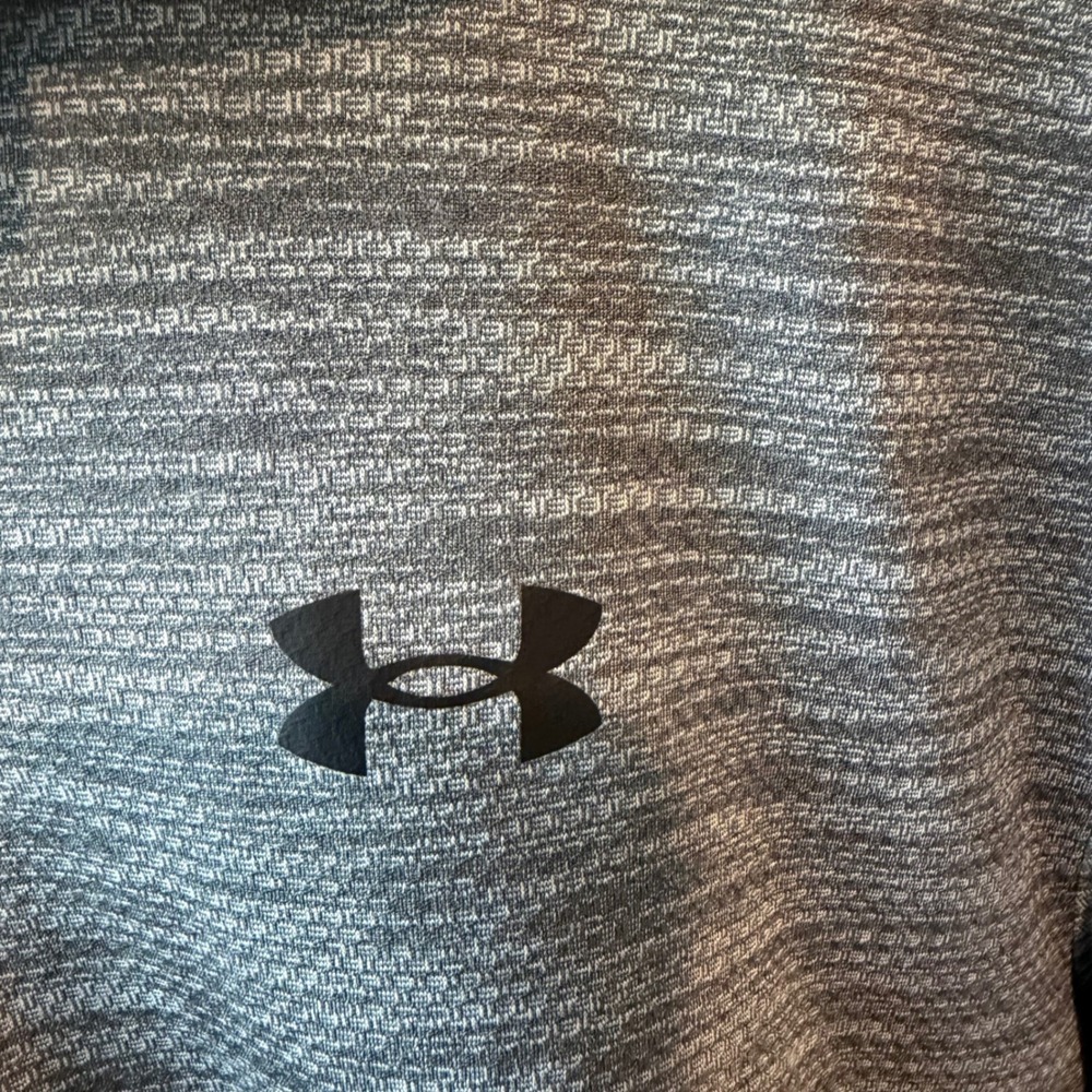 Under Armour Mens Performance Polo Shirt Gray Space Dye Short Sleeve LG Loose - Picture 2 of 7